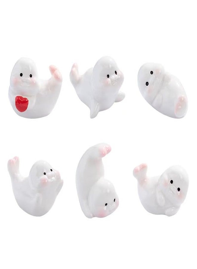 WinldMonmo 6Pcs Mini Seal Resin Figurines - Cute Marine Animal Ornaments for Micro Landscape, Eco Bottle DIY Projects, Aquarium Scene Decor, Moss Terrariums, Garden Displays, Desktop & Car Accessories. - Image 1